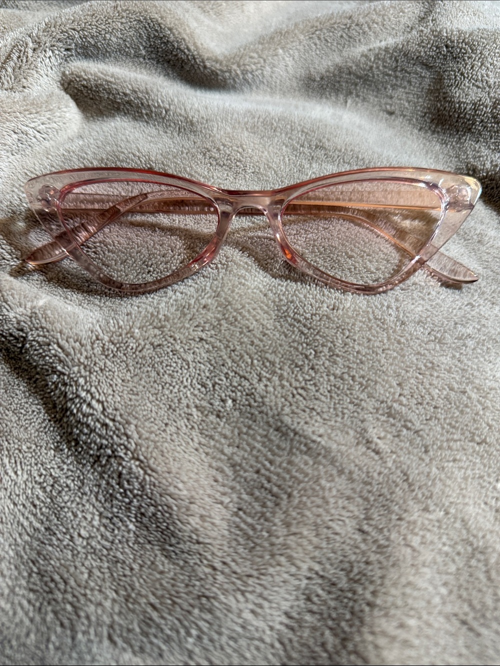 Clear Pink Cat-Eye Reading Glasses